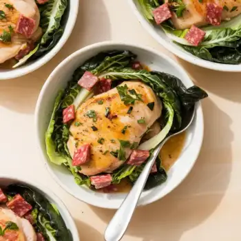 Chicken with Escarole and Salami