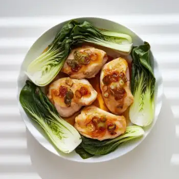 Sheet-Pan Scallion Chicken With Bok Choy