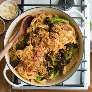 Linguine with Broccolini, Pancetta, and Parmesan