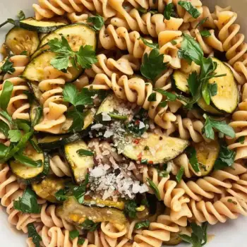 Zesty Lemon-Herb Fusilli with Sauteed Zucchini