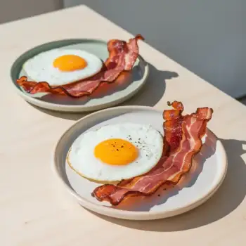 Oven-Baked Crispy Bacon & Sunny-Side Up Eggs