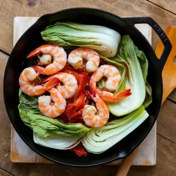 Kimchi Shrimp Sauté