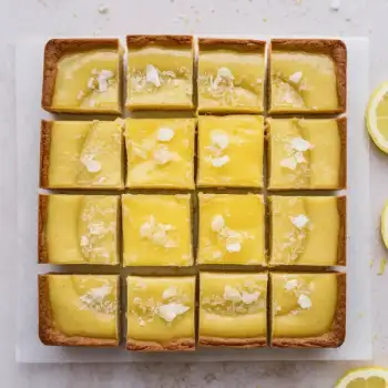 Zesty Lemon and Olive Oil Bars with a Touch of Sea Salt