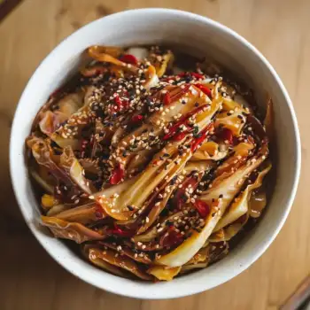 Tangy Sesame Napa Cabbage Stir-Fry