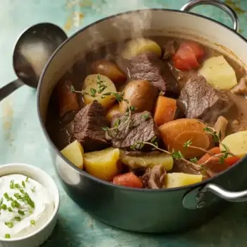 Guinness Beef Stew with Horseradish Cream