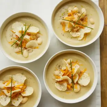 Slow-Cooker Cauliflower, Potato and White Bean Soup