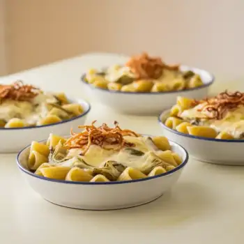 Baked Artichoke Pasta With Creamy Goat Cheese