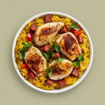 Rustic Spanish Chicken and Chorizo Rice