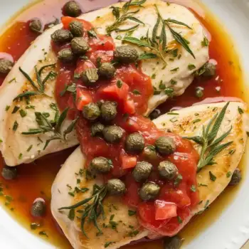 Tarragon Chicken with Tomato-Caper Sauce