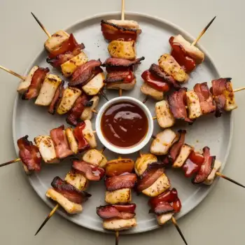 Smokey Bacon-Infused BBQ Chicken Skewers
