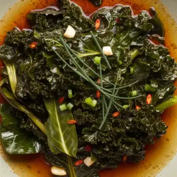 Savory Braised Kale and Collard Medley