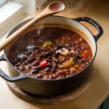 Hearty Black Bean and Mushroom Chili