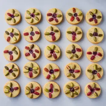 Cranberry-Pistachio Shortbread Rounds