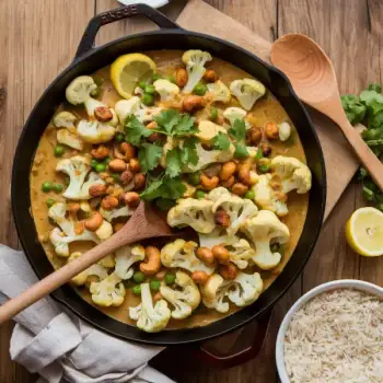Fragrant Cauliflower & Cashew Curry with Coconut