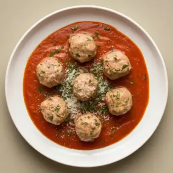Herbed Turkey Meatballs in Rich Tomato Sauce