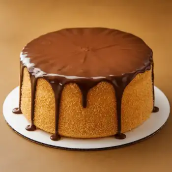 Golden Chiffon Delight with Rich Chocolate Icing