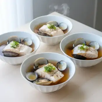 Dashi with Cod and Clams