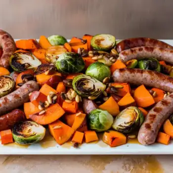 Honey-Mustard Glazed Sausage & Roasted Vegetables