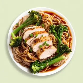 Savory Chicken & Broccolini Rice Noodles