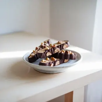 Dark Chocolate and Hazelnut Biscotti