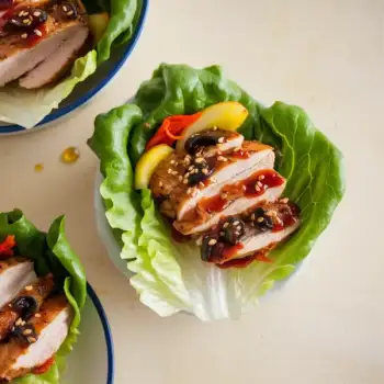 Chicken and Mushroom Bulgogi Lettuce Wraps