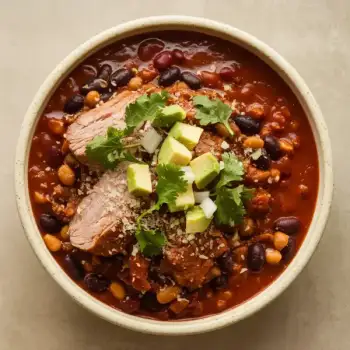 Hearty Pork Shoulder and Triple-Bean Chili