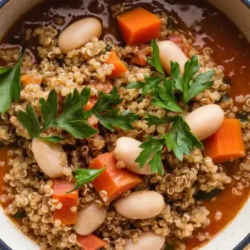 Rustic Quinoa and Cannellini Bean Stew