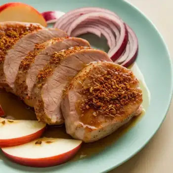 Spiced Apple Glazed Pork Loin Steaks