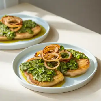 Pan-Seared Sweetbreads with Cilantro-Ginger Sauce