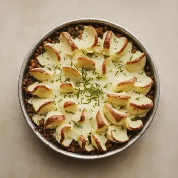Rustic Lentil & Mushroom Shepherd's Pie