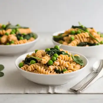 Stovetop Fusilli with Spinach, Peas, and Gruyère