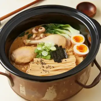 Slow-Cooker Chicken Ramen with Bok Choy and Miso
