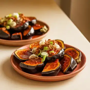 Gochujang-Glazed Eggplant With Fried Scallions