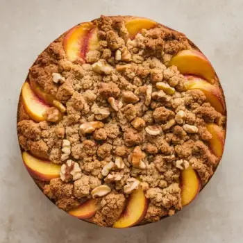 Peach Crumble Coffee Cake