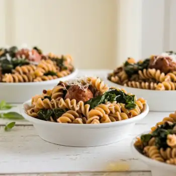 Spicy Sausage and Robust Greens Fusilli