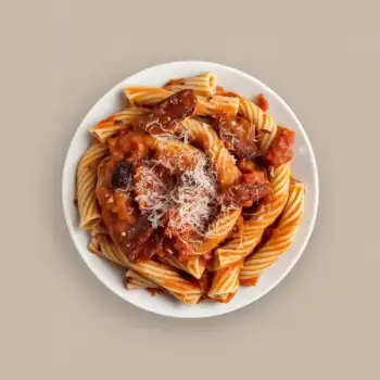 Classic Bucatini with Guanciale and Tomato Sauce