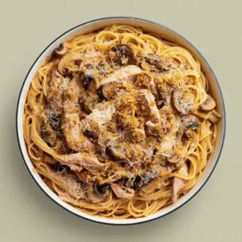 Creamy Turkey and Mushroom Tetrazzini