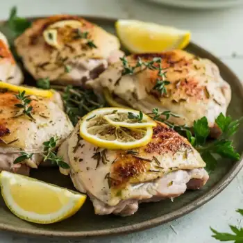 Lemon-Herb Yogurt Marinated Chicken Thighs