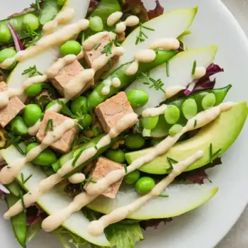 Wasabi-Infused Asian Pear and Tempeh Crunch Salad