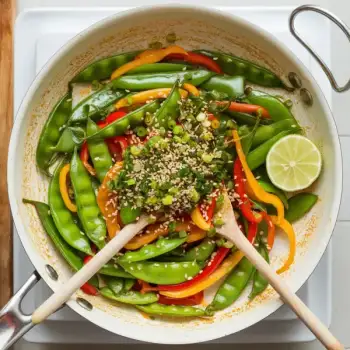 Stir-Fried Sugar Snap Peas with Harissa