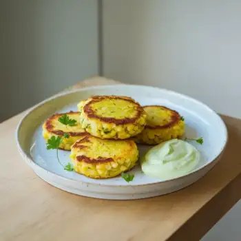 Spiced Crab & Corn Cakes with Coriander Yogurt