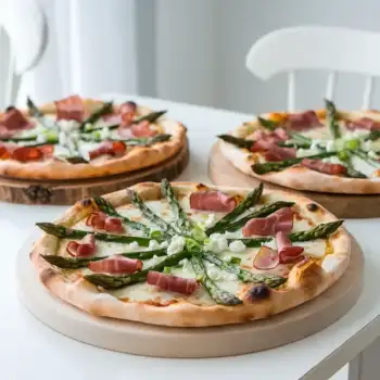 Crispy Pancetta and Asparagus Pizza with Goat Cheese