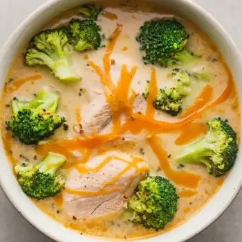 Broccoli & Sharp Cheddar Chicken Soup