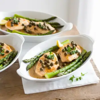 Chicken Piccata with Asparagus