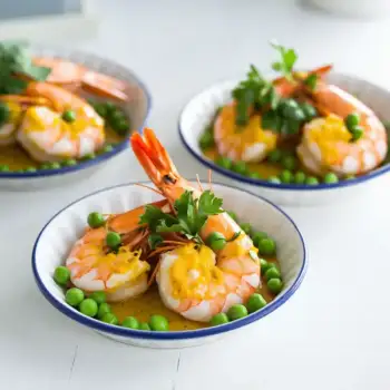 Aromatic Turmeric Shrimp with Peas and Fresh Parsley