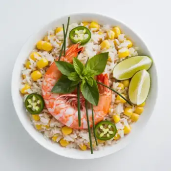 Fragrant Coconut-Lime Shrimp & Corn Rice