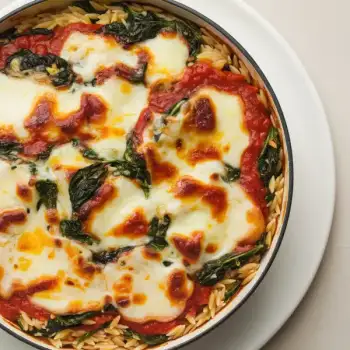 Spinach and Cheese Orzo Bake