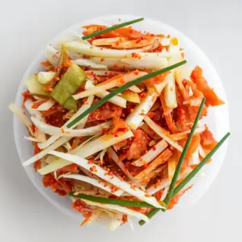 Crisp Kohlrabi Kimchi Crunch