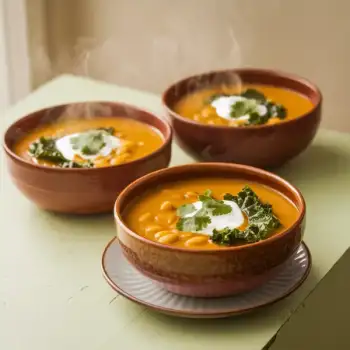 Curried Pumpkin and Navy Bean Soup
