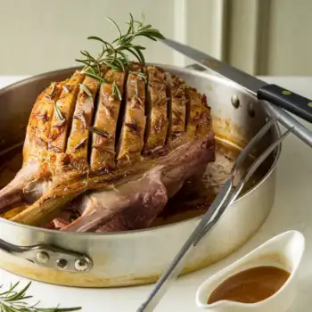 Roast Lamb with Herb and Anchovy Butter
